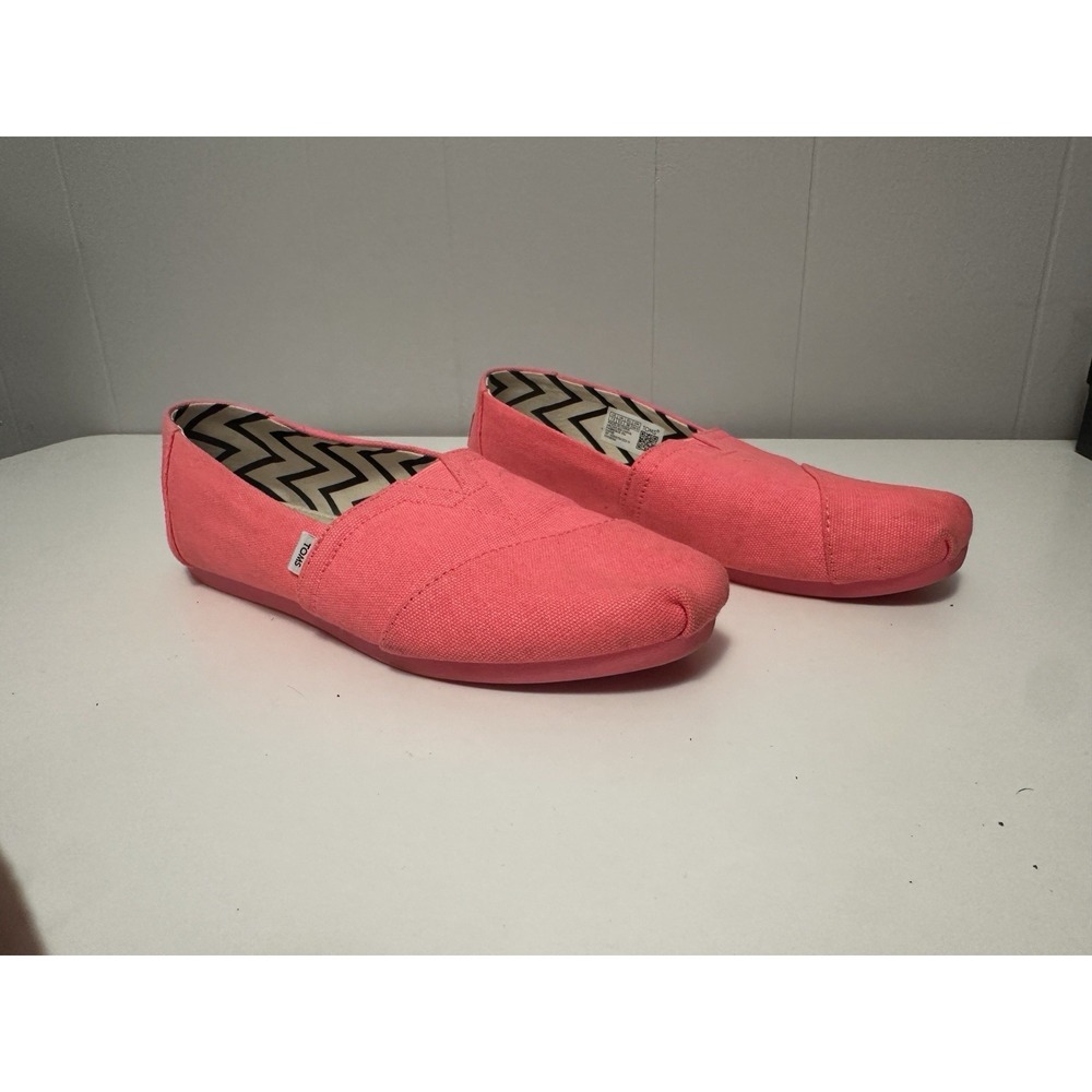 TOMS Alpargata Canvas Slip On Womens Pink Flats Casual 10018194T